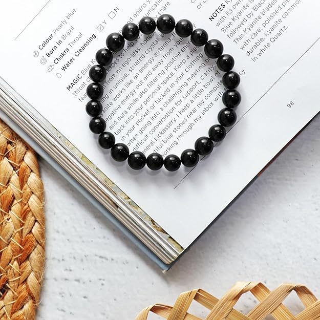 Bracelet- Natural Crystal Stone Round Beads Adjustable Bracelet for Girls and women