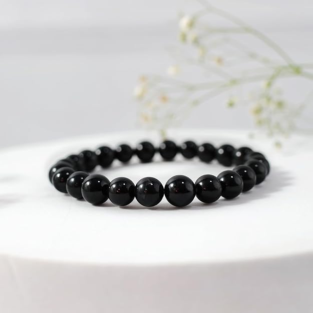 Bracelet- Natural Crystal Stone Round Beads Adjustable Bracelet for Girls and women