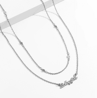 Off-White Multi-Layer Adjustable Waist Chain with "Babygirl" pendant for Girls and Women