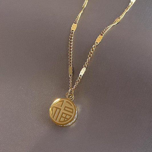 Necklace - Gold Plated Designer And Stylish Necklace Pendent With Adjustable 18 inch Chain